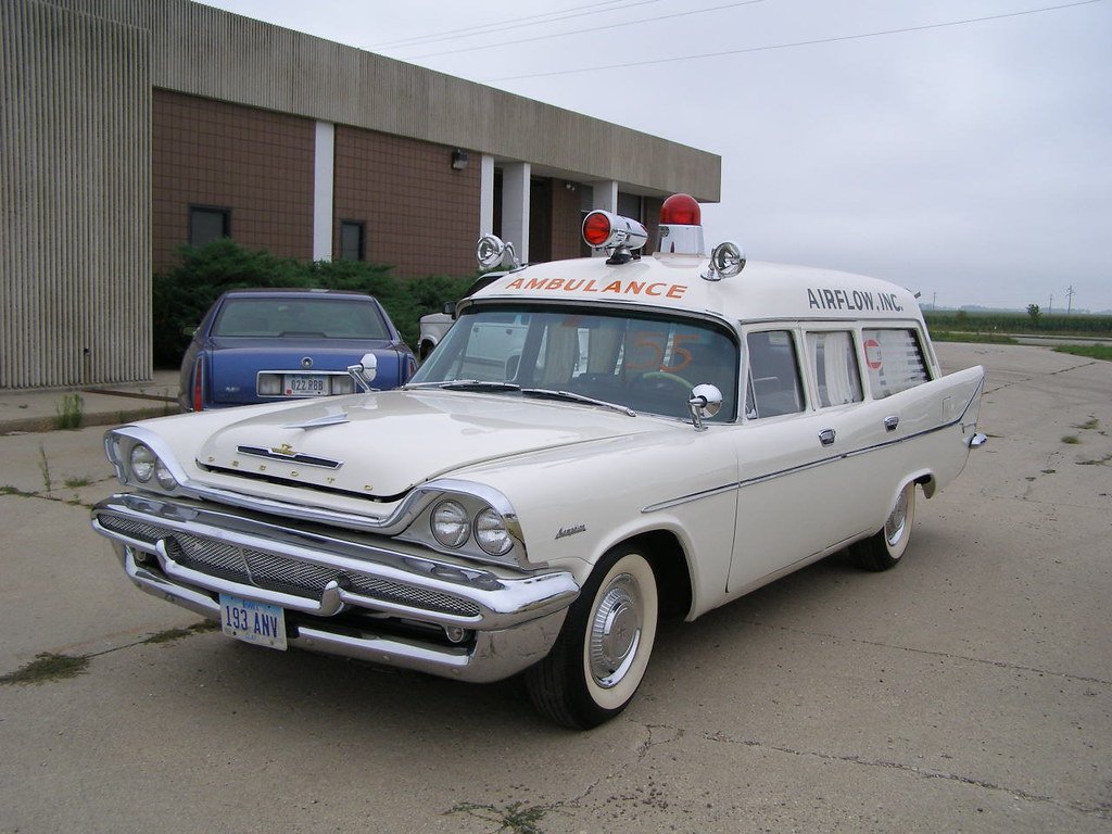 225-98 1958 DeSoto Rare Memphian Ambulance