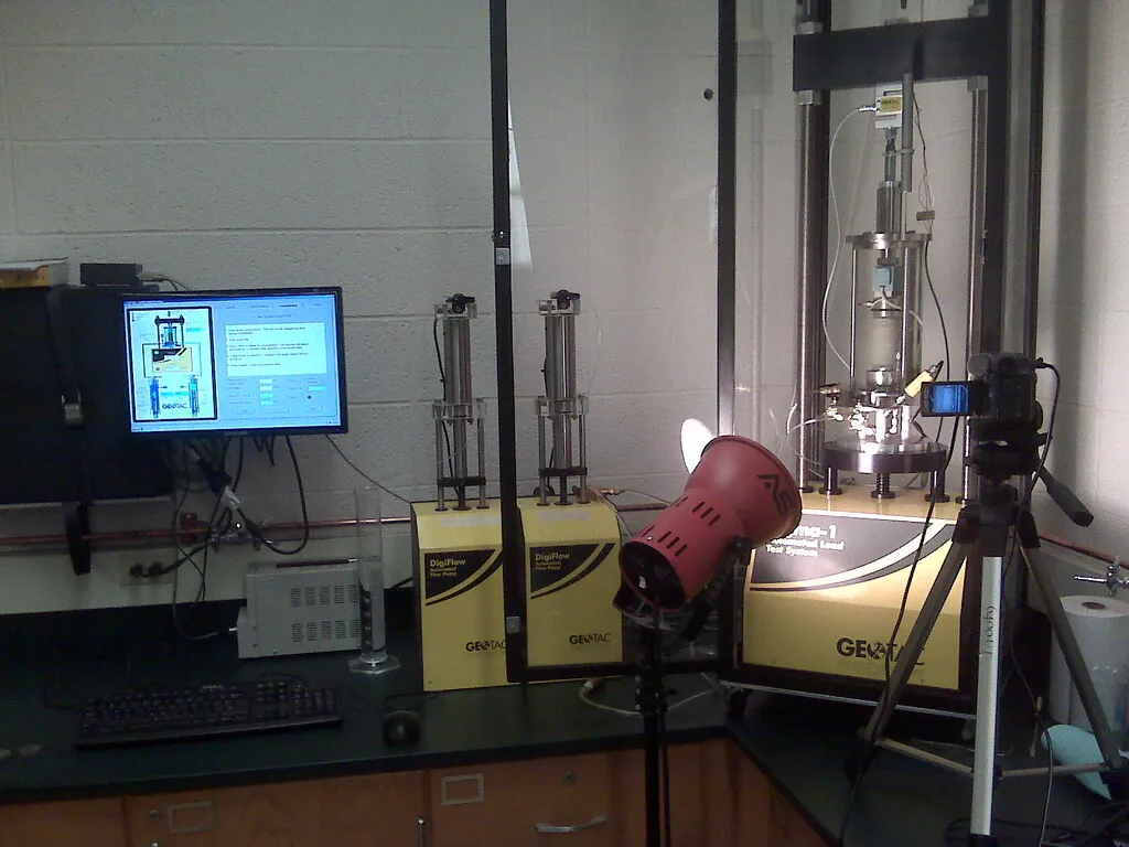 Triaxial test setup