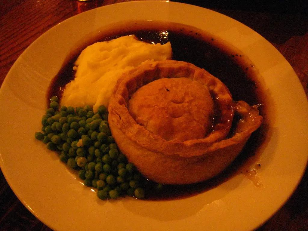 Chicken, Ham and Leek Pie, with Mash