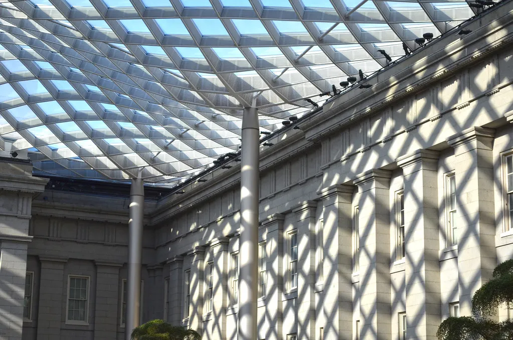 Kogod Courtyard - northeast corner - Smithsonian American Art Museum - 2013-01-04