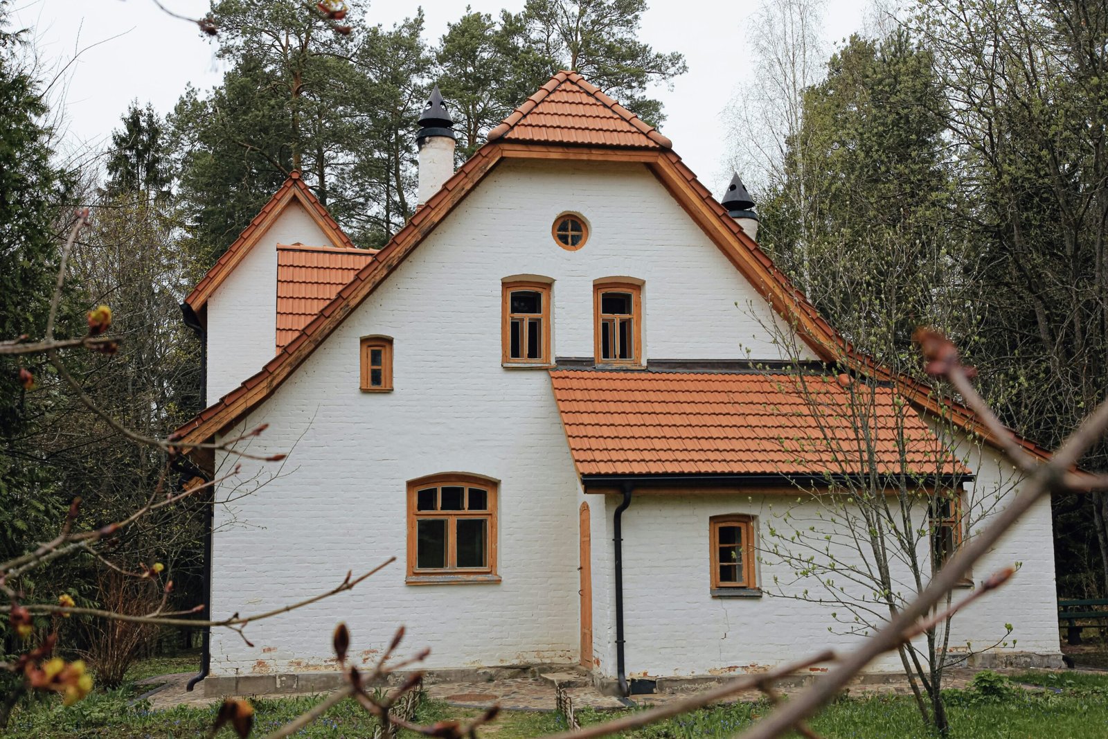 white and brown concrete house