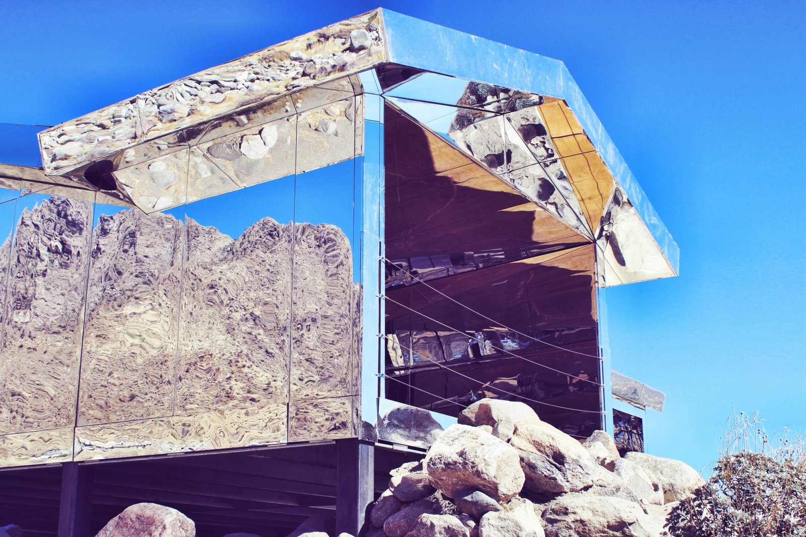 a building with a large glass window