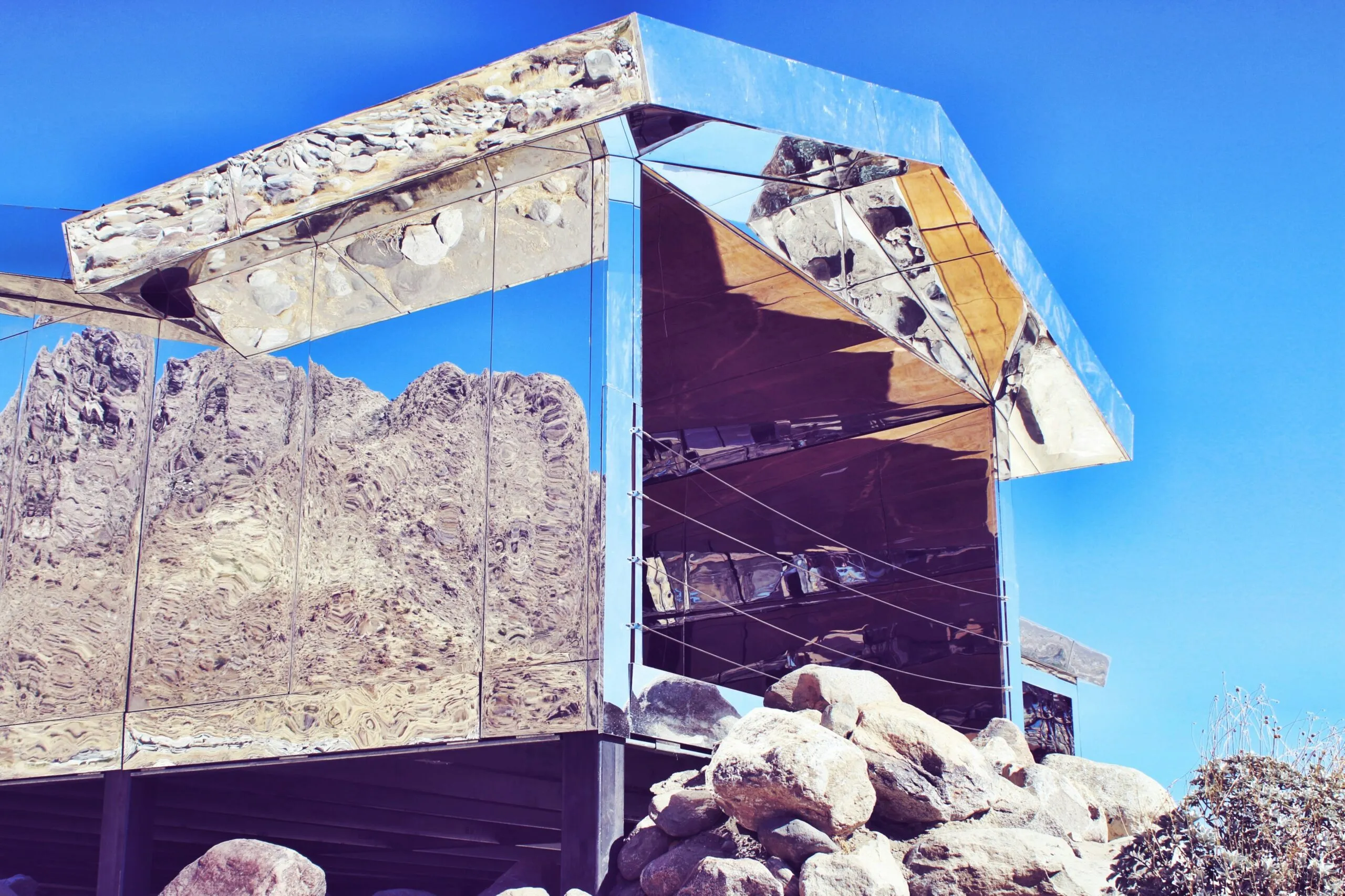 a building with a large glass window
