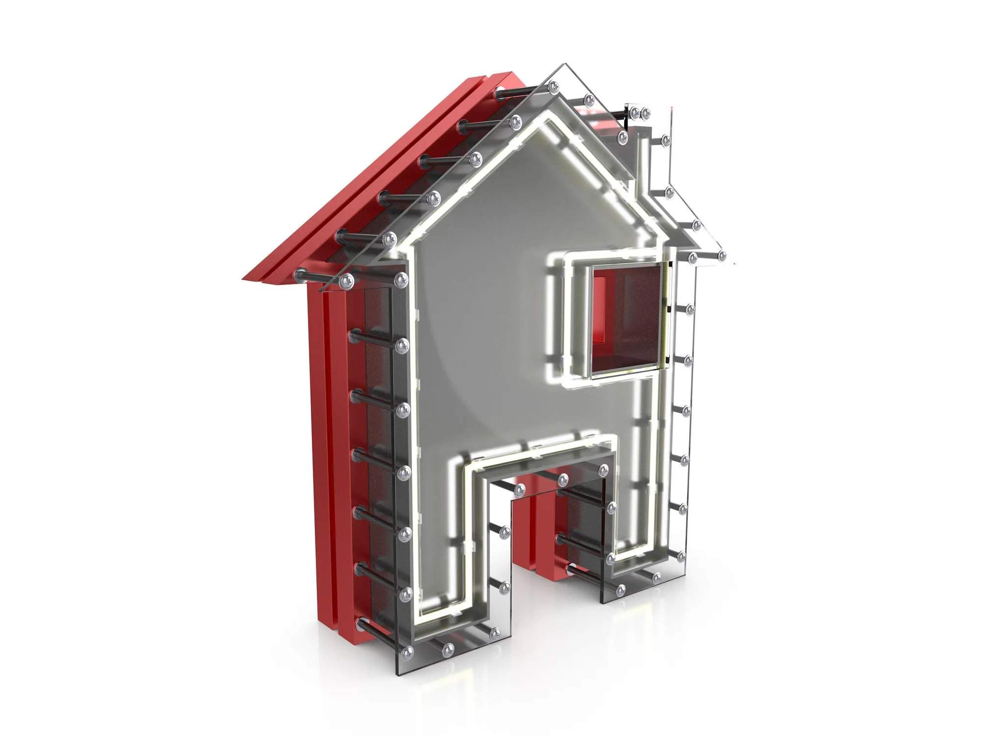 Neon house symbol