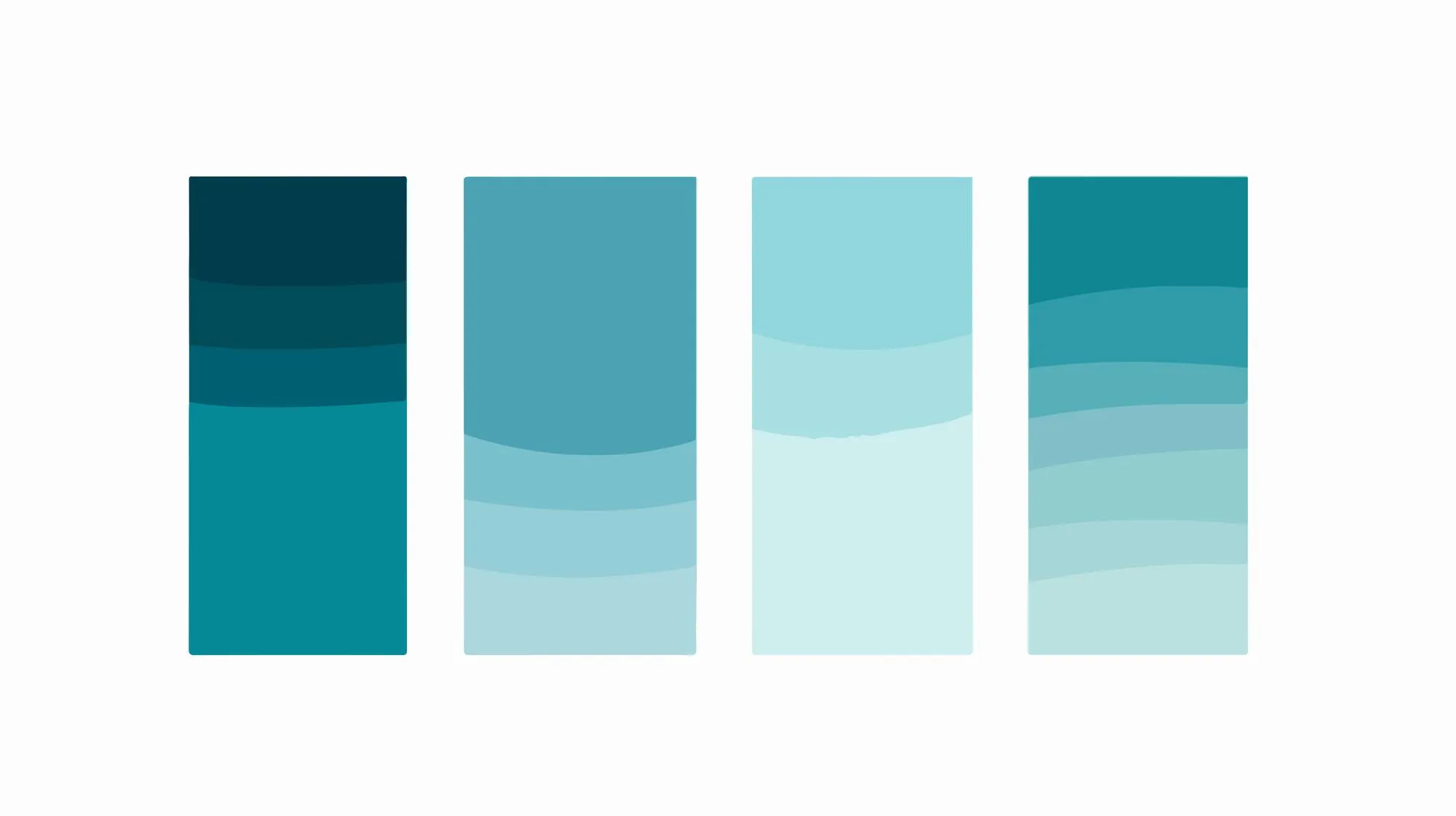 Aquamarine Color Palette with Harmonious Color Shades for Design Inspiration