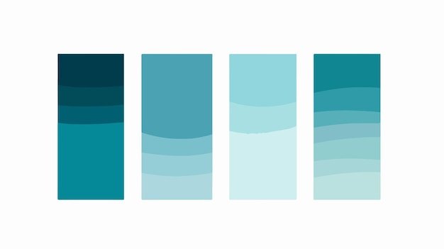 Aquamarine Color Palette with Harmonious Color Shades for Design Inspiration