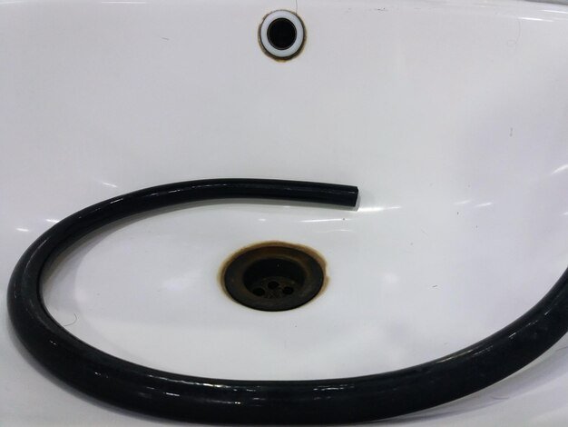 Close-up of pipe in sink
