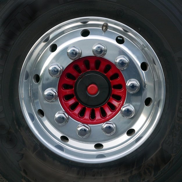 Full frame shot of truck wheel