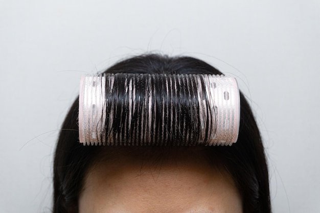 hair rolls for beauty products on a white background