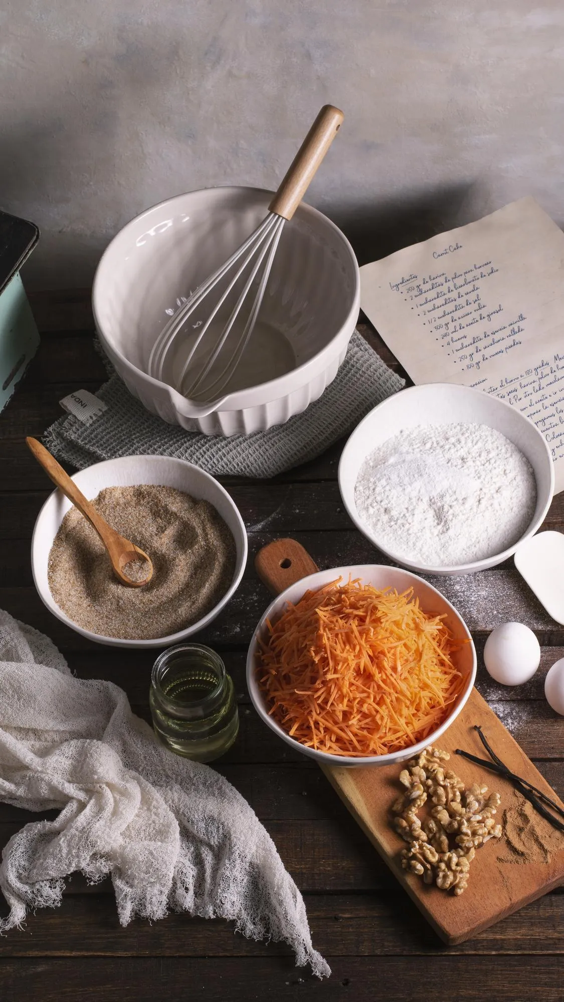 High angle view of food on table