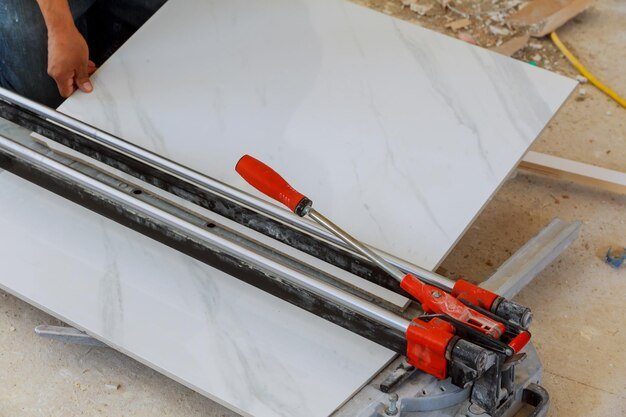 High angle view of man operating machinery