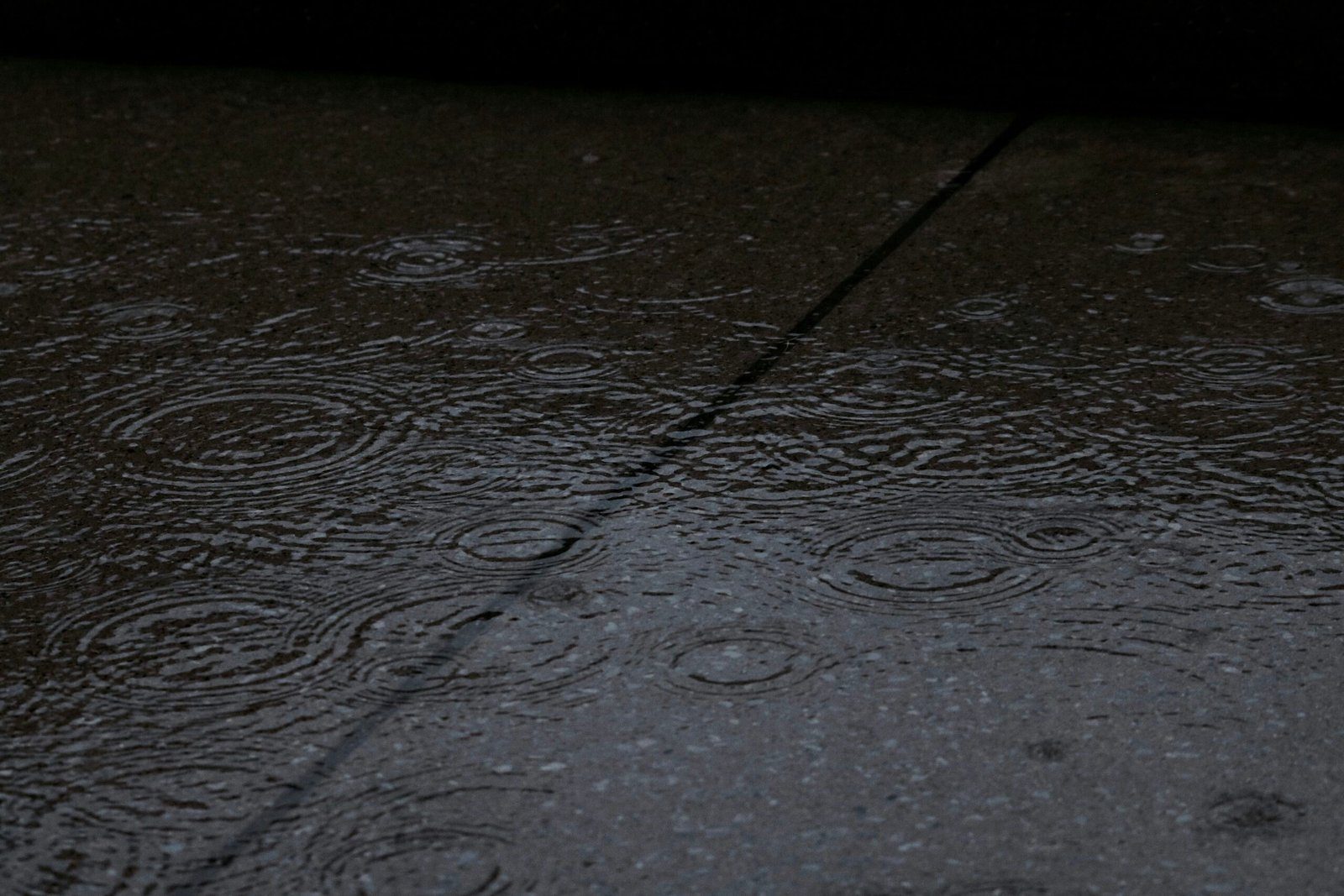 wet concrete roof