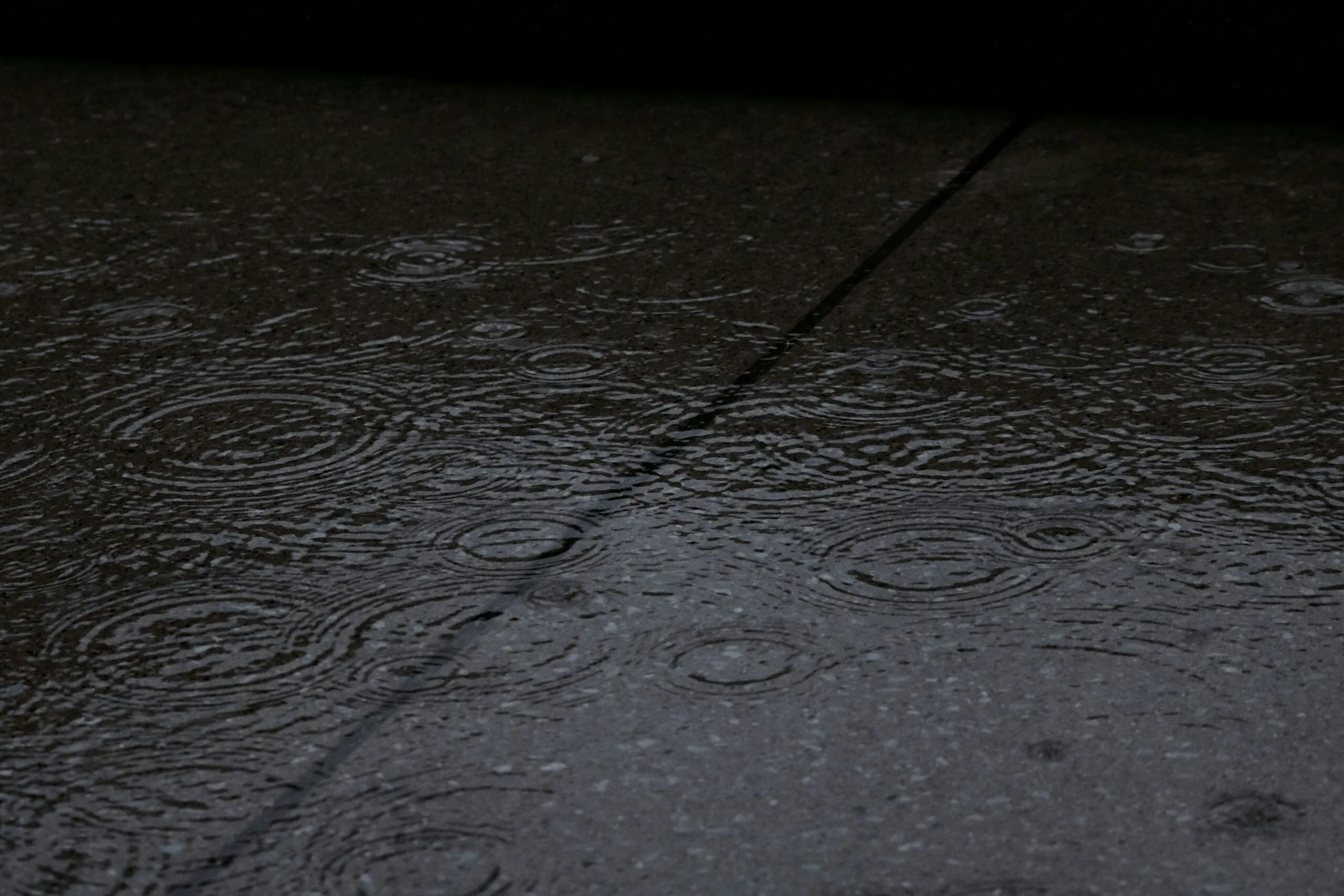 wet concrete roof