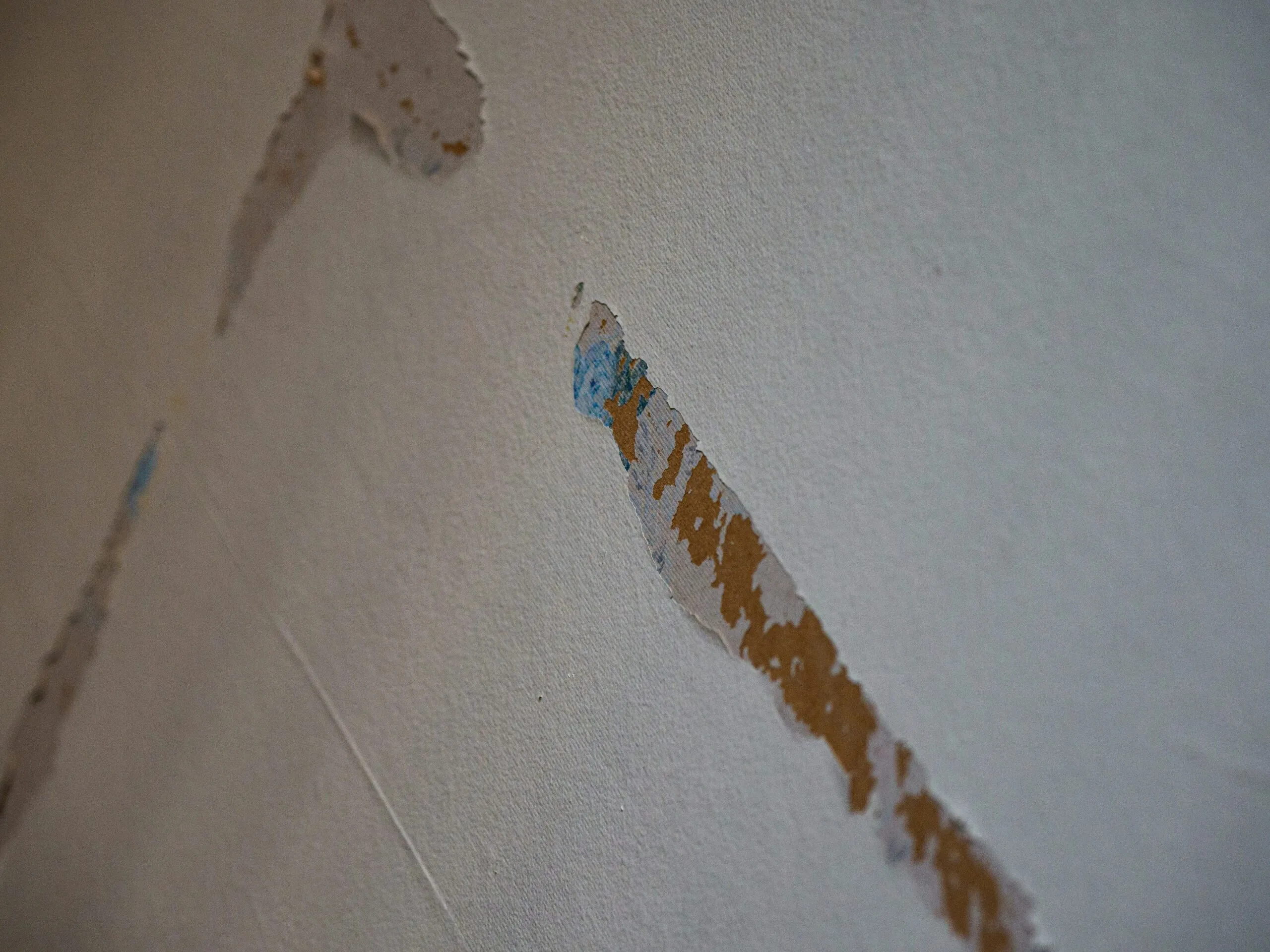 white and brown painted wall