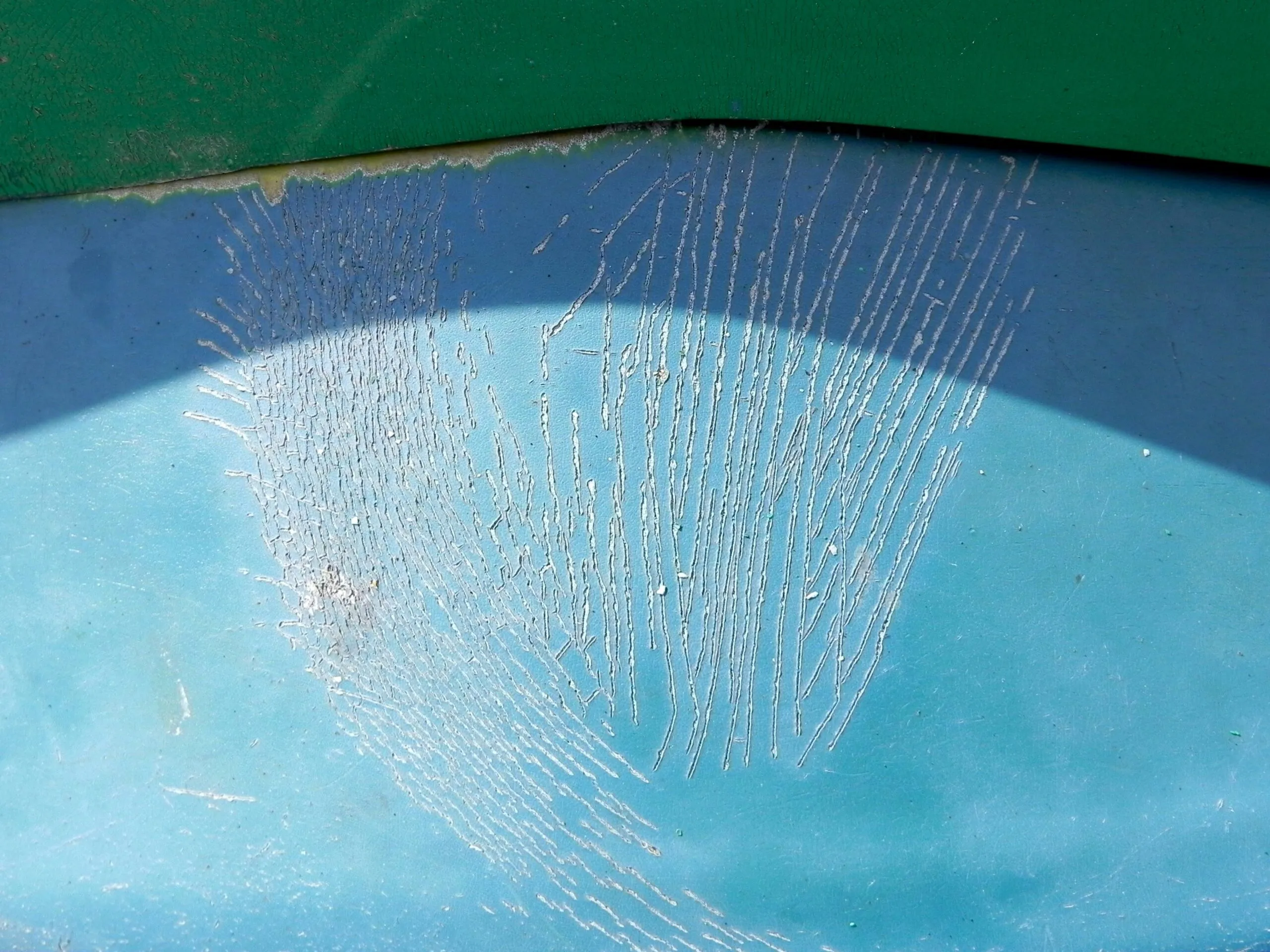 A close up of the inside of a boat