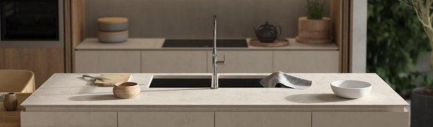Minimalism modern interior scandinavian design living kitchen and dining room 3d render illustration