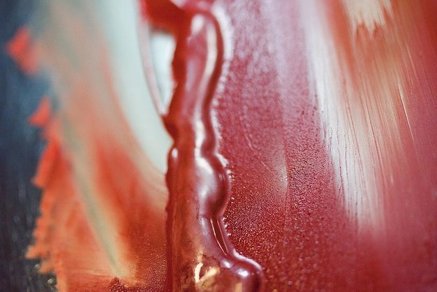 Red drips of paint background beautiful bright accent abstract gradient copy space