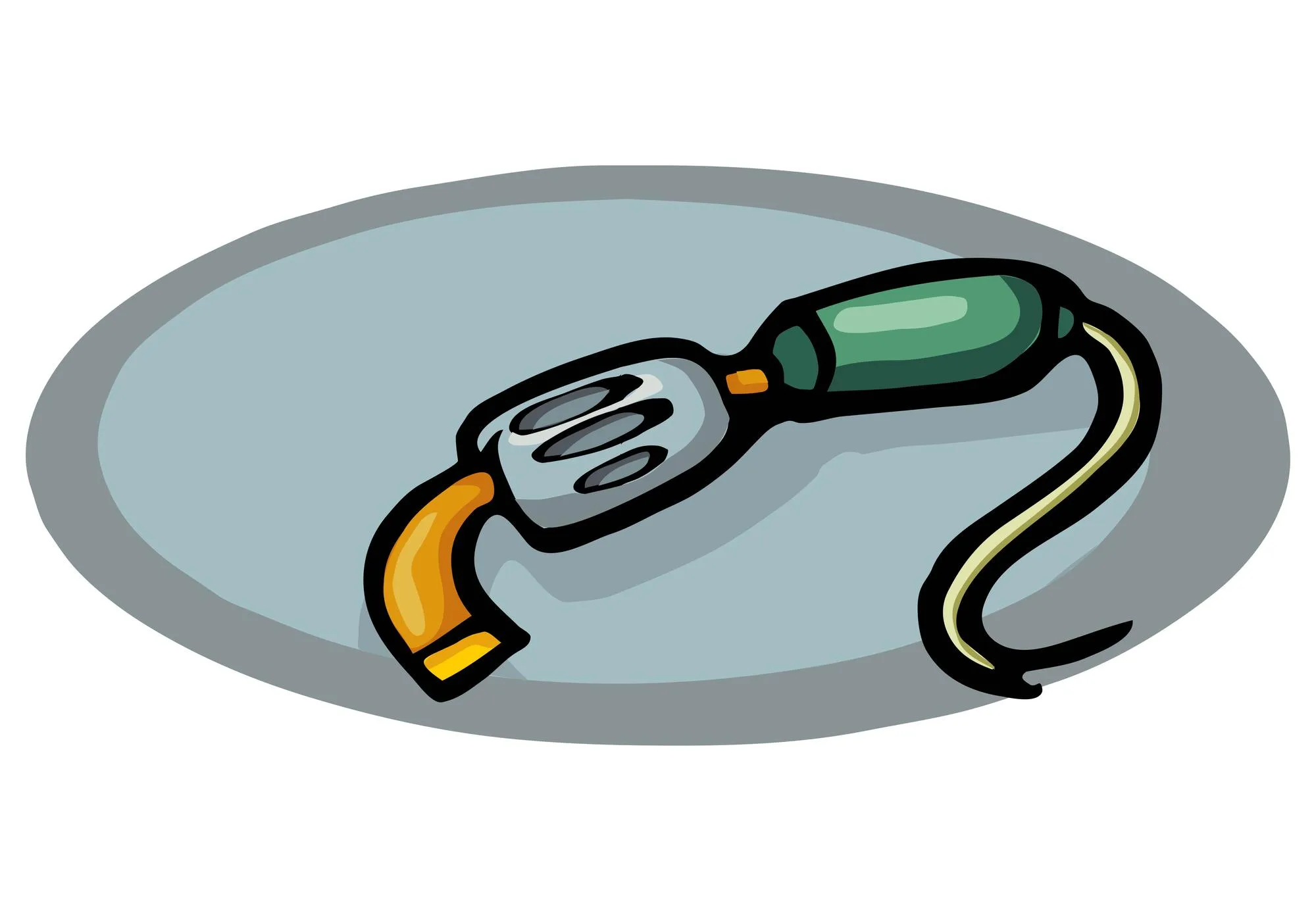 vector illustration of a hand Welder tool in cartoon style