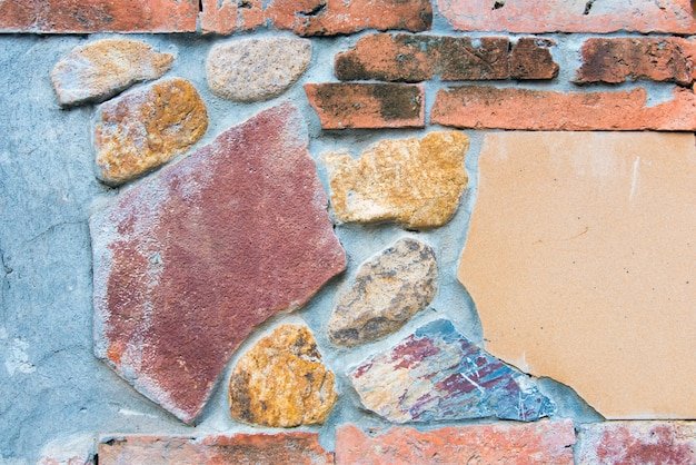 Background of brick and stone