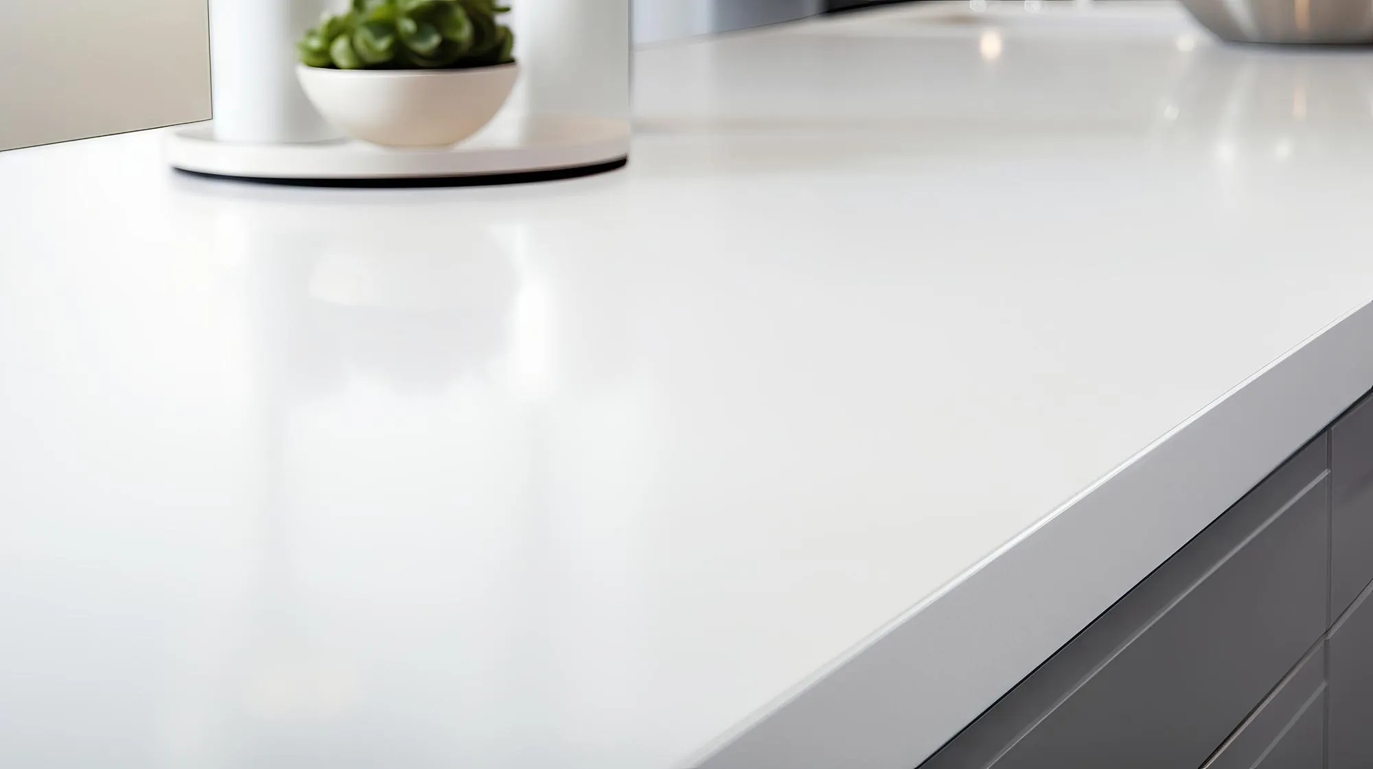 Clean and polished white surface