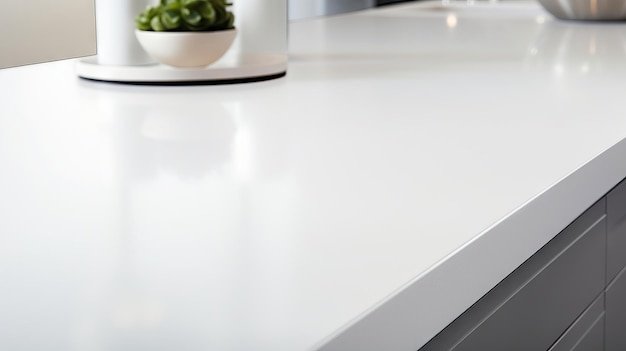 Clean and polished white surface