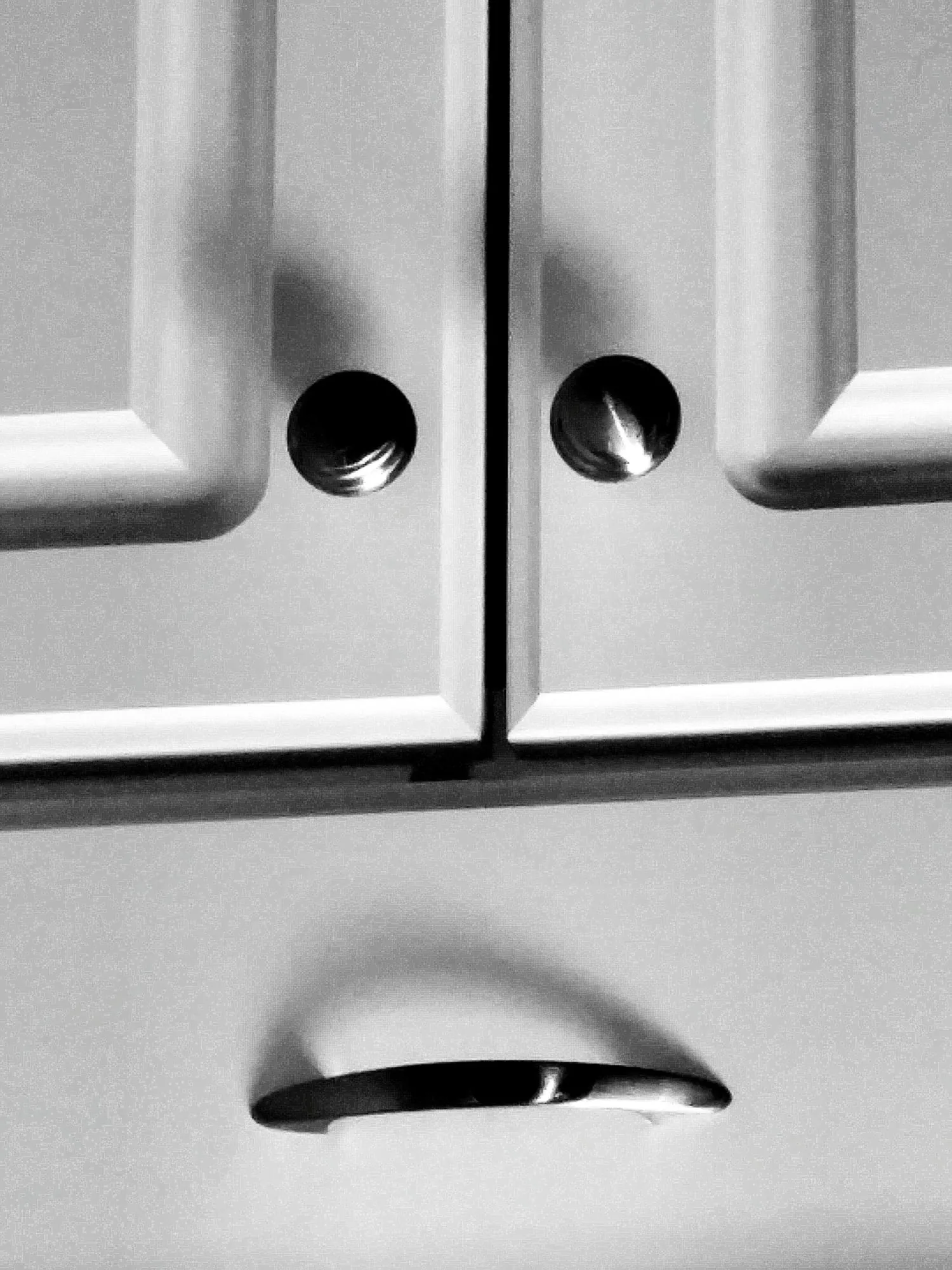 Close-up of drawer and cabinet