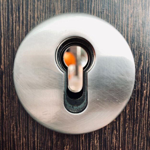 Close-up of keyhole