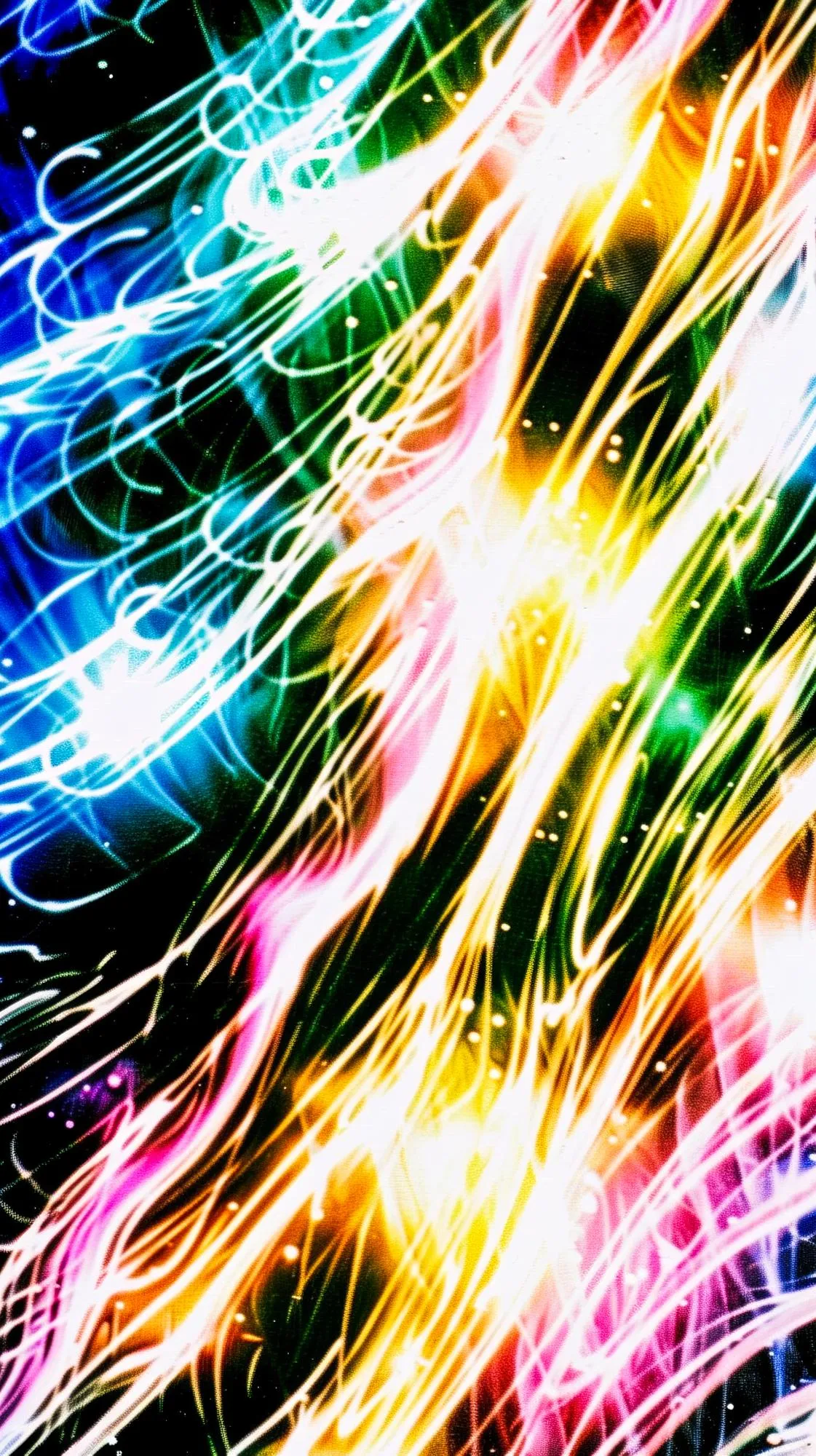 Dynamic prismatic waves abstract background bold and vivid colors intricate wave patterns sense of m