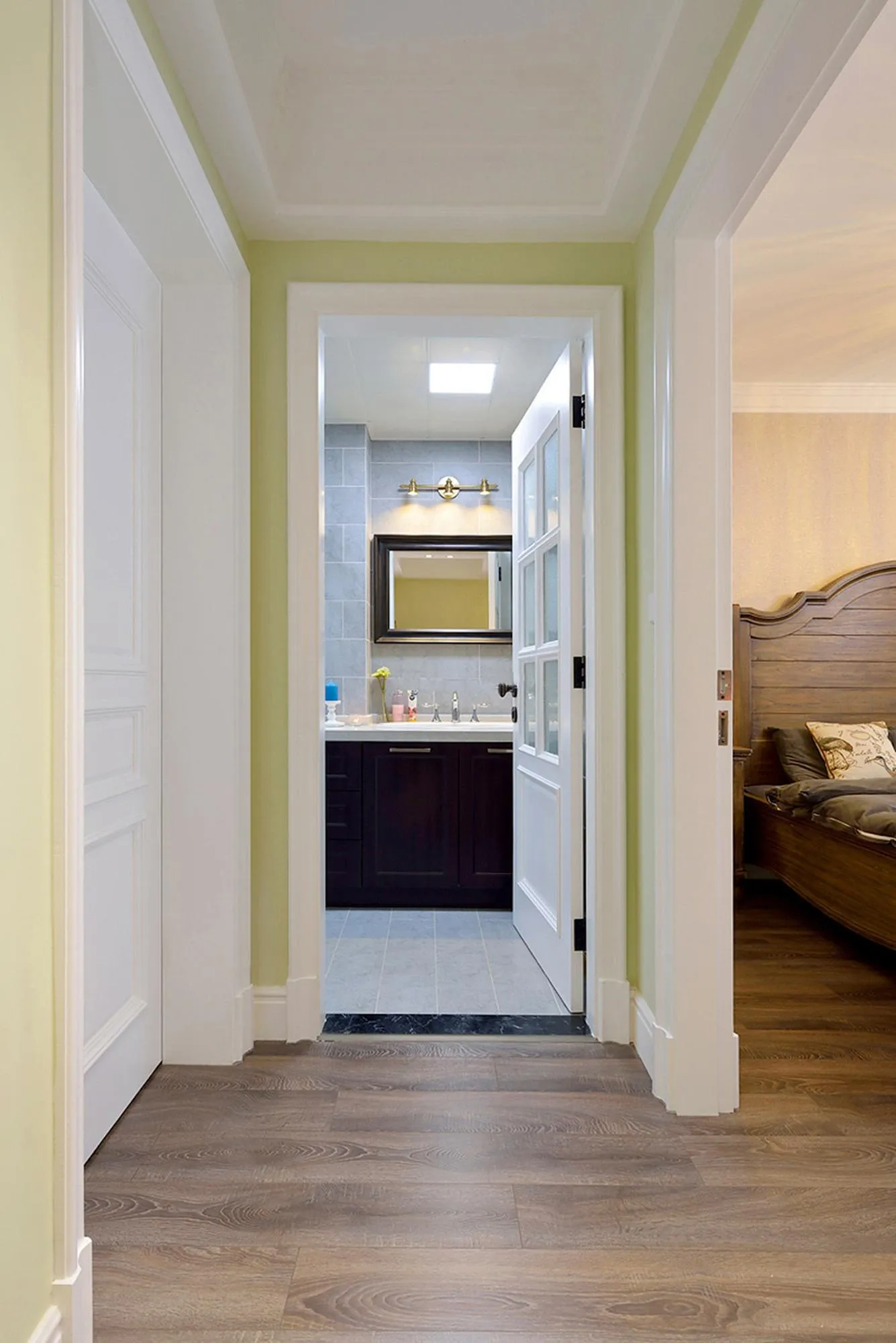 Elegant Hallway to Bathroom and Bedroom