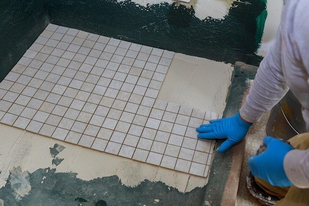 High angle view of people working in water
