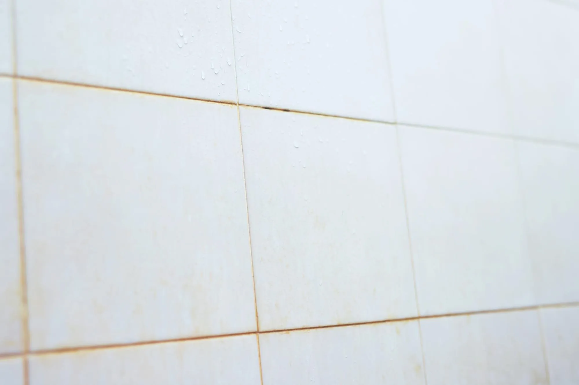 High angle view of tiled wall