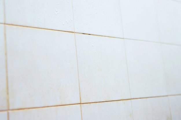 High angle view of tiled wall
