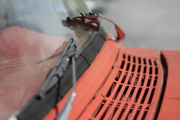 High angle view of truck