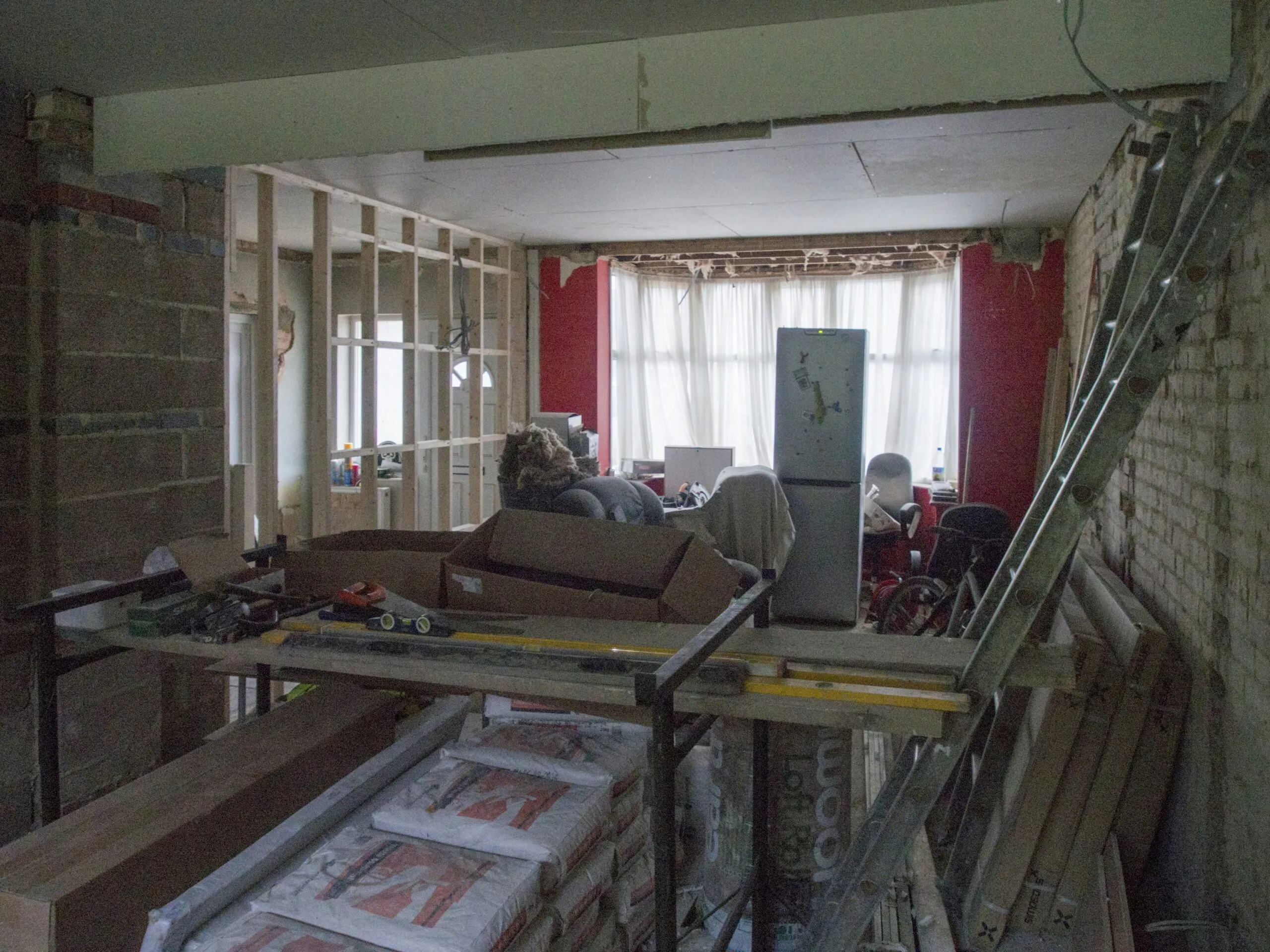 a room that has a bunch of boxes on the floor