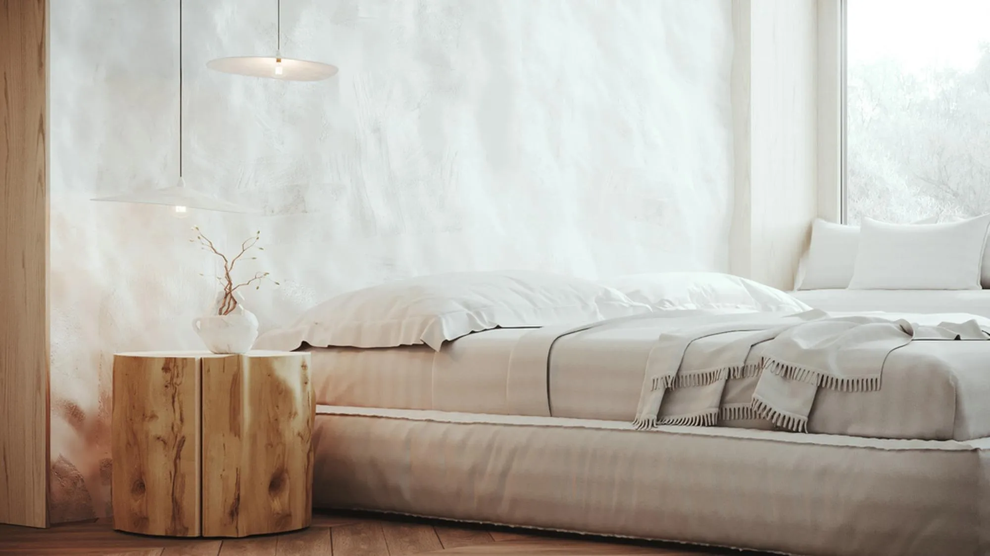 Minimalist White Bedroom