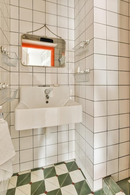 Shower box in modern bathroom