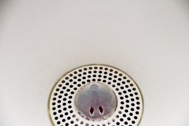 High angle view of sink in kitchen