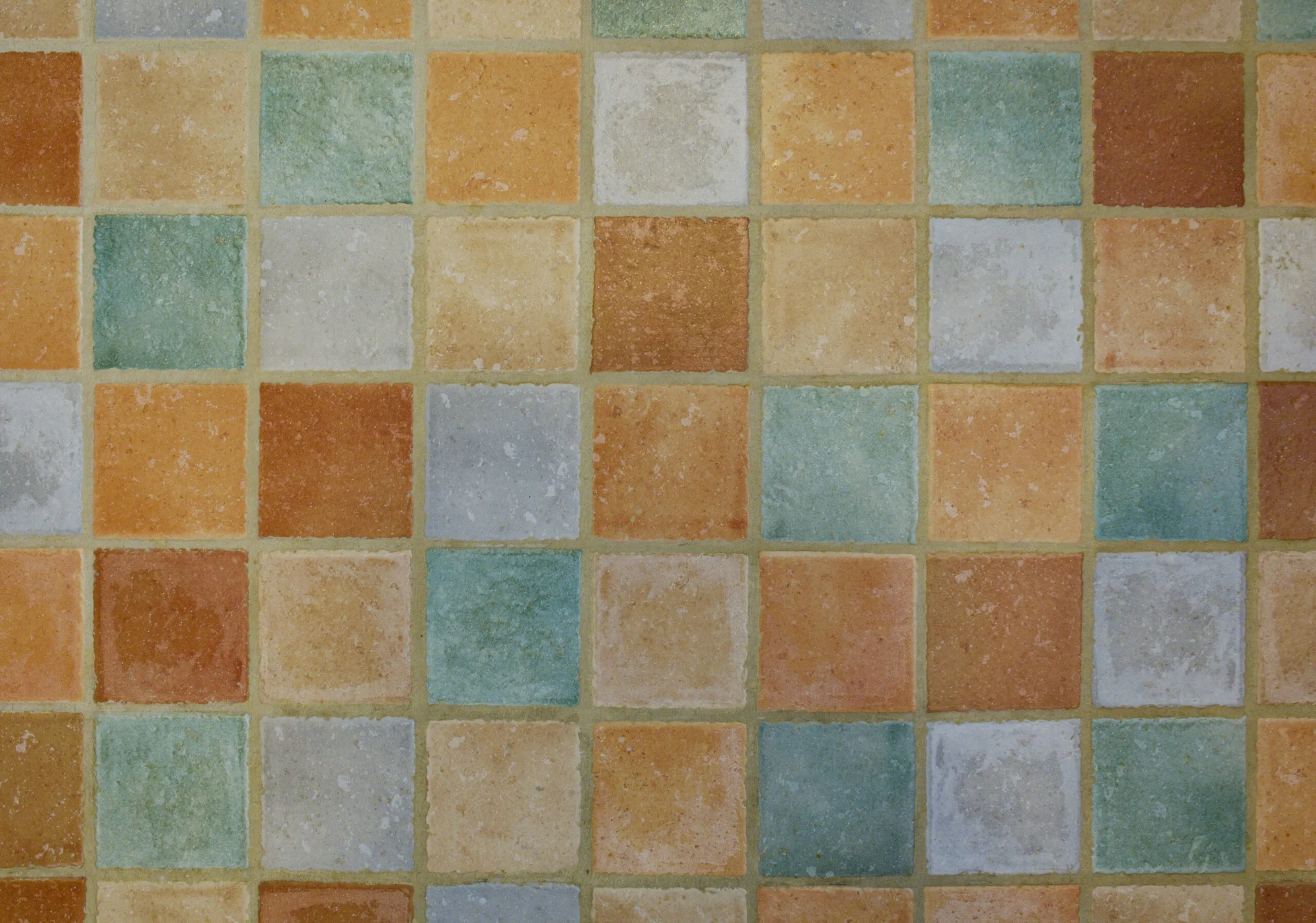 Colorful square tiles arranged in a grid pattern.