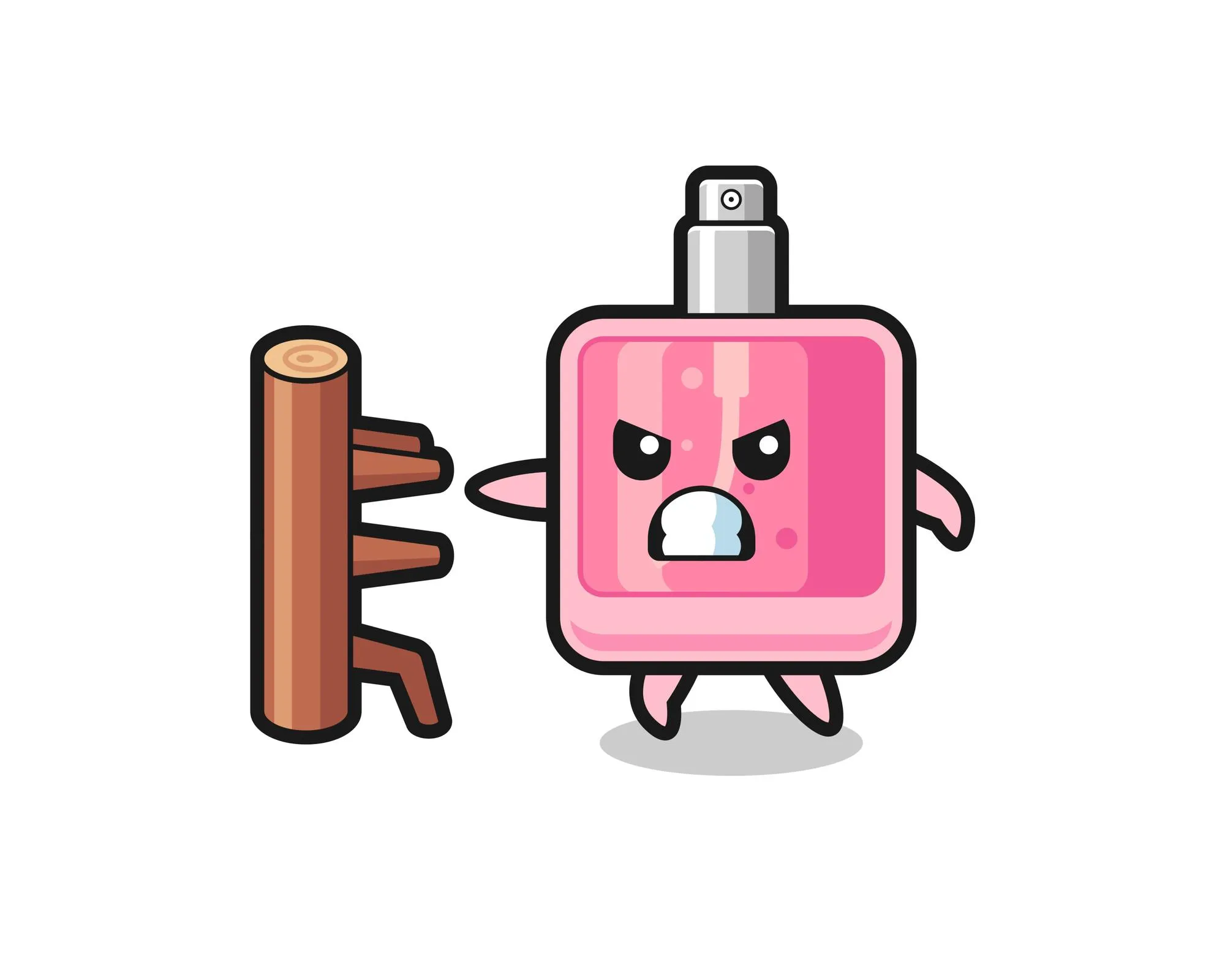 Perfume cartoon illustration as a karate fighter
