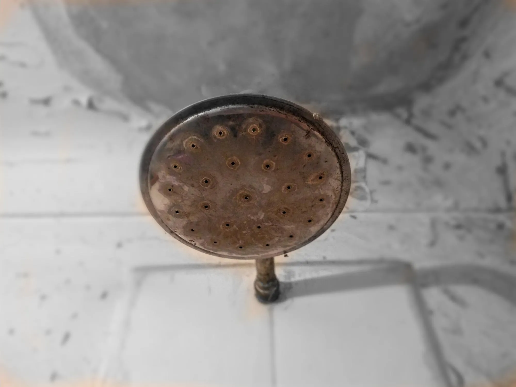 Rusty shower head