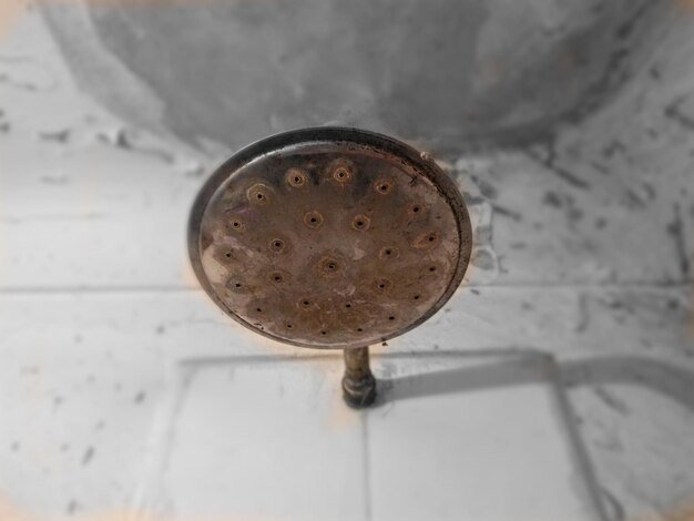 Rusty shower head
