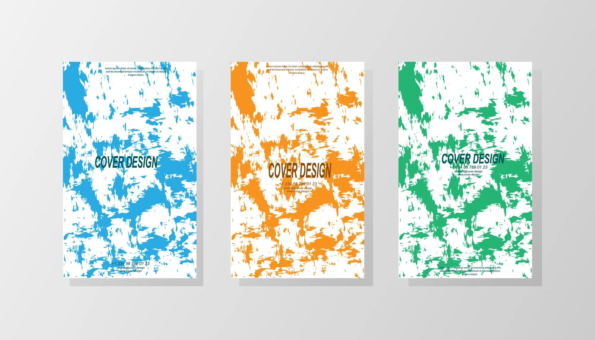 Set of design for the cover in the style of minimalism