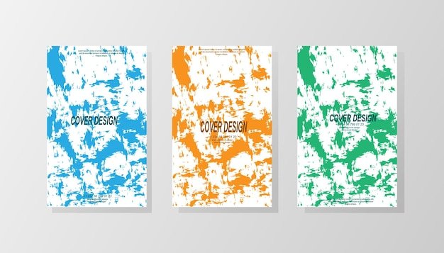 Set of design for the cover in the style of minimalism
