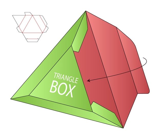 Box packaging die cut template design 3d mockup