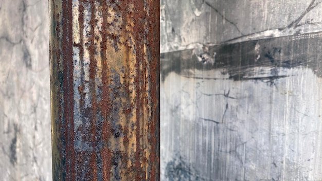 A close up of a metal piece with the words'iron'on it