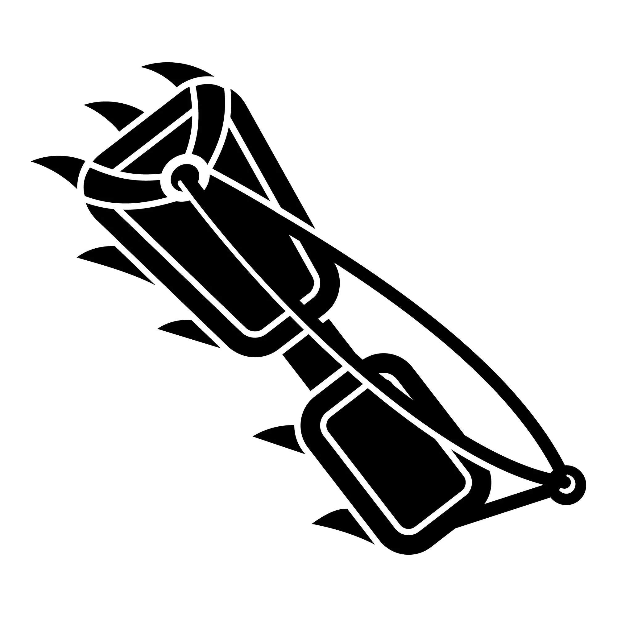 Hiking boot spike icon Simple illustration of hiking boot spike vector icon for web design isolated on white background
