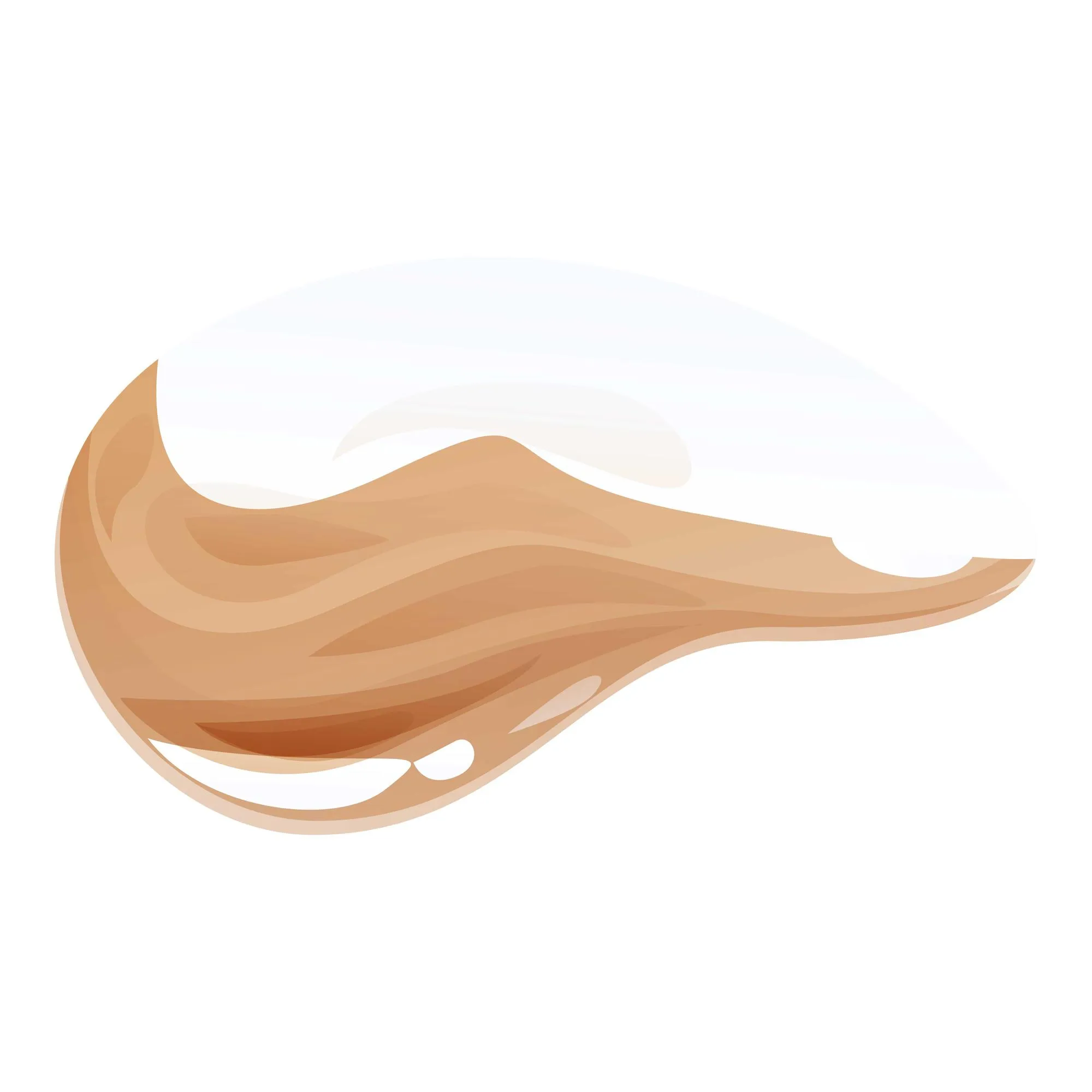 Liquid foundation cream flowing down creating makeup base