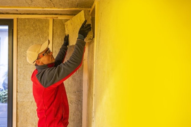 Modern Garden Shed Insulating Using Mineral Wool