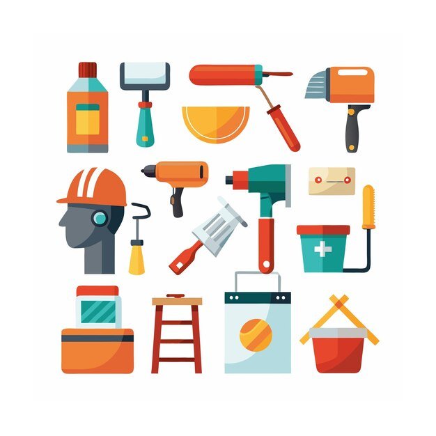 Construction and Tools Icons set