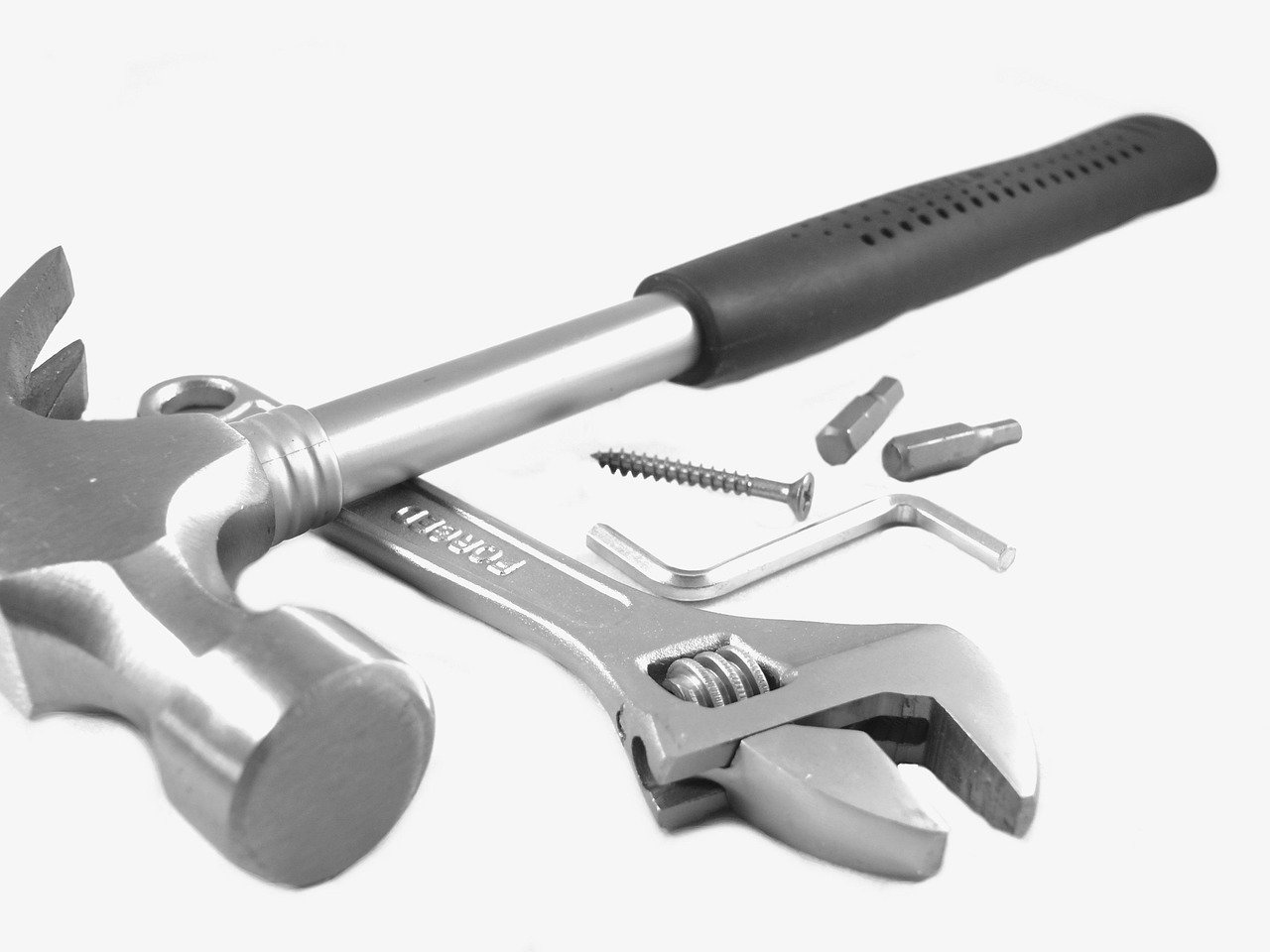 tools, hammer, wrench, screw, nails, nut, kit, spanner, fix, objects, work, job, construction, isolated, tools, tools, tools, tools, tools, hammer, construction, construction